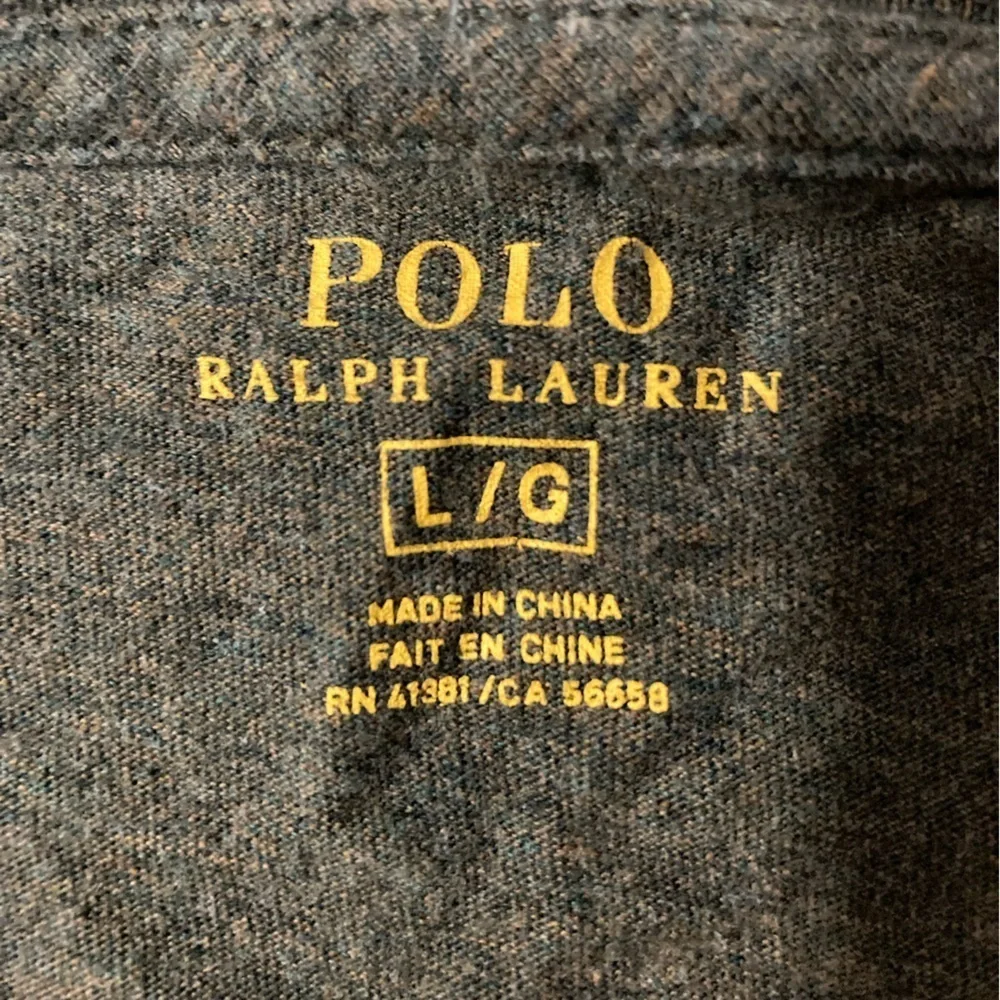 Polo Ralph Lauren Men’s Large Long‎ Sleeve Green Shirt with Orange Pony